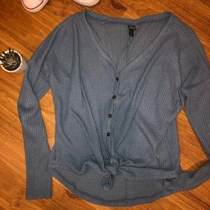Wild Fable Blue Tie Sweater